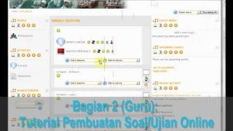 Tutorial Penggunaan Moodle (E-Learning - Guru) Part 5