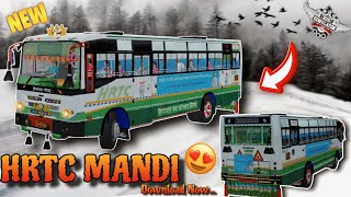 HRTC Mandi Depot Bus Skin Bs6 Ashok Leyland Download Now | Bussid | #bussid