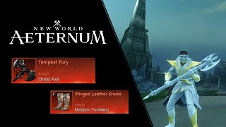 The Fastest Man in New World Aeternum! | Tempest Fury Great Axe Haste Cap Build 🏃‍♂️💨
