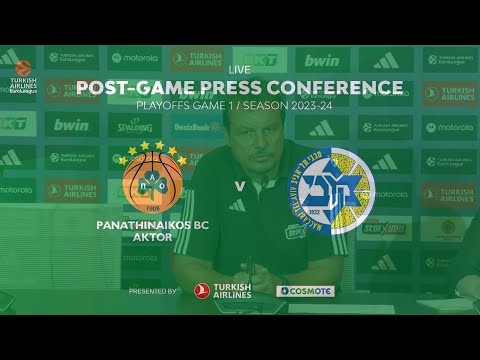 Panathinaikos BC AKTOR – Maccabi | Post-Game Press Conference | EL PlayOffs – G1