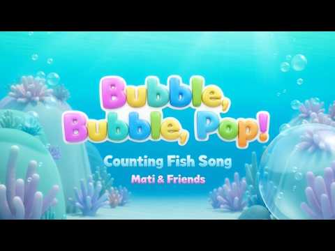 Bubble, Bubble, Pop! 🐠 | Five Little Fish Counting Song for Kids