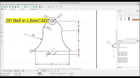 Step-by-Step Guide to Drawing a 2D Bell in LibreCAD | Easy Tutorial