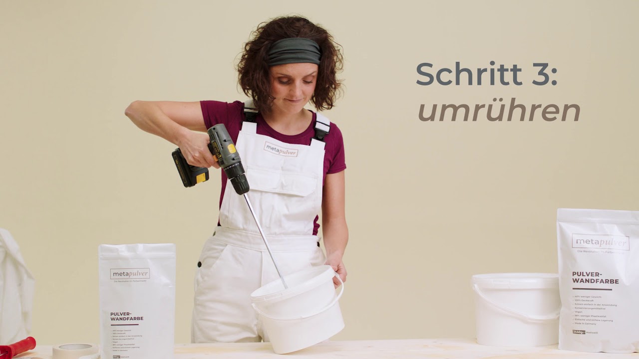 Update New Metapulver - Die Revolution im Farbenmarkt... Pulver- Wandfarbe / Dispersionsfarbe / Trockenfarbe