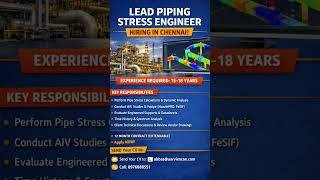 “Urgent Hiring: Lead Piping Stress Engineer | Chennai”