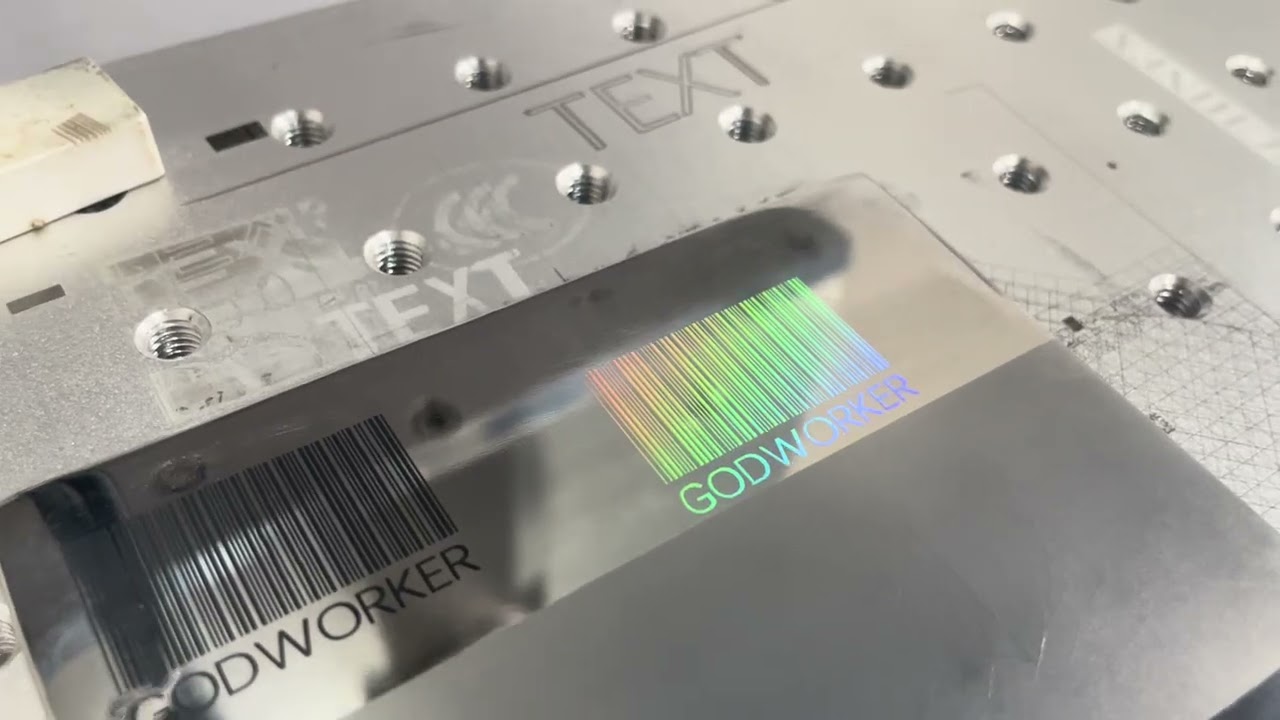 [Godworker] 20W infrade picosecond laser marking machine for marking rainbow on 410 steel