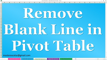 How to Remove blank line after each item in Pivot Table in MS Excel 2016