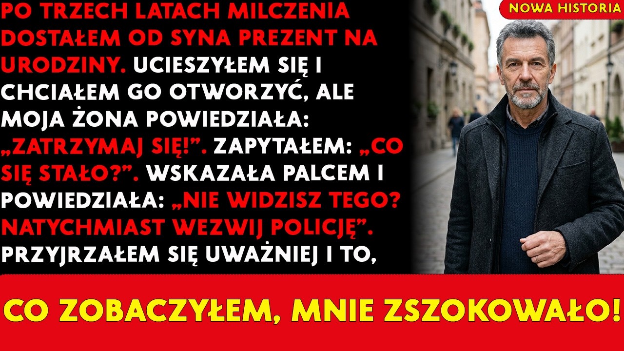 Trzy lata ciszy. Żadnego telefonu, żadnej kartki. A potem mój syn stanął w moich drzwiach z uśmiechem i pudełkiem w brązowym papierze. „Tato, z okazji urodzin. Otwórz” – powiedział. Już prawie...
