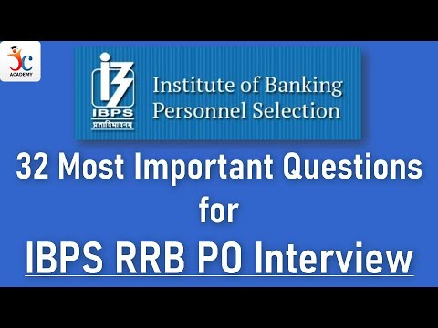32 Most Important IBPS RRB PO Interview Questions | IBPS RRB PO ...