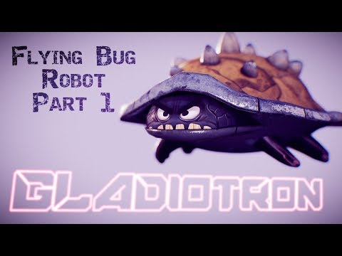 css Gladiotron - Creating a Flying Bug enemy for the game using Blender and 3D Coat - Part 1