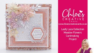 Chloes Creative Cards Leafy Lace Background Cardmaking Project with Chloe Endean