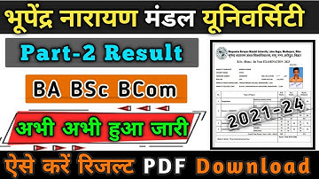 bnmu part 2 result kaise karen download 2023 || bnmu part 2 result kaise karen check 2021-2024