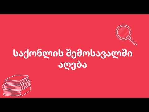 საქონლის შემოსავალში აღება - პროგრამა ბალანსი