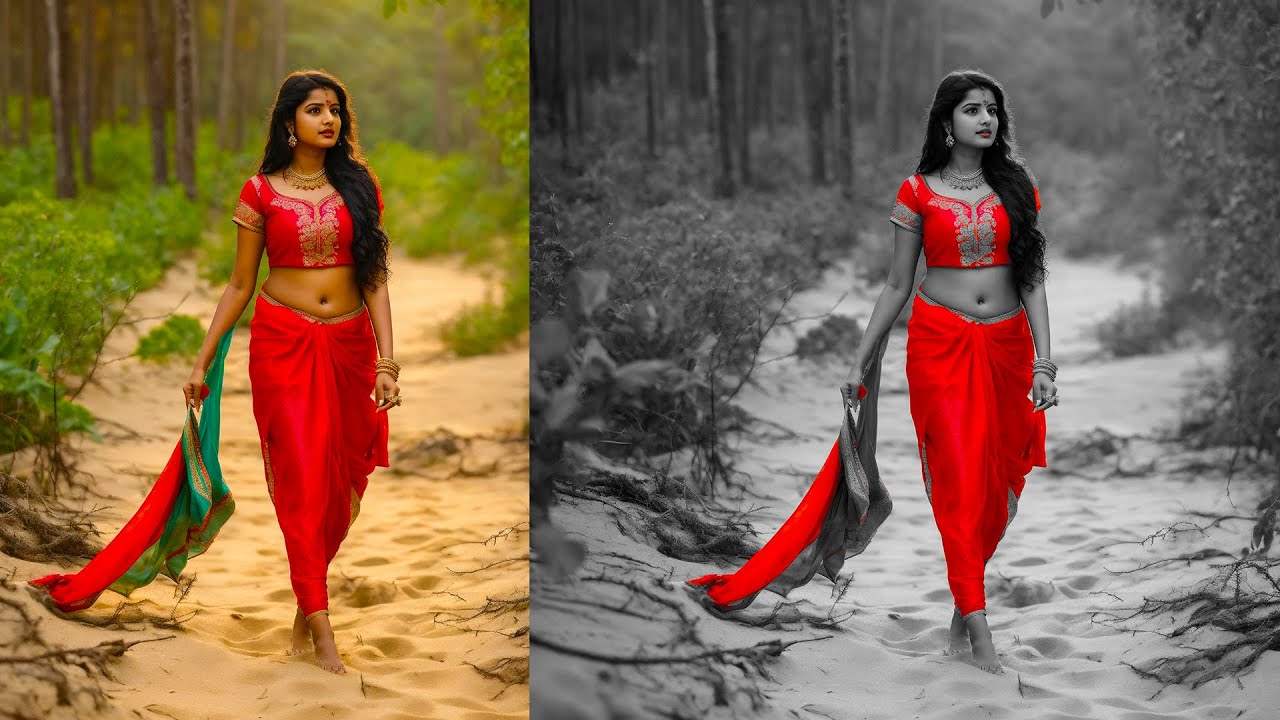 Isolate RED ONLY in Photoshop - red color - YouTube