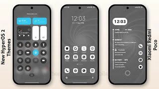 3 New HyperOS 2 control centre Themes for Xiaomi,Redmi,Poco | 3 Best HyperOS 2 Themes