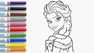 How to Draw Princess Elsa Frozen Coloring Book Page How to Draw Princess Elsa Frozen Coloring Book Page
