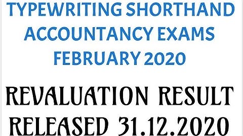 TN TYPEWRITING EXAM REVALUATION RESULT FEBRUARY 2020 ANNOUNCED NOW