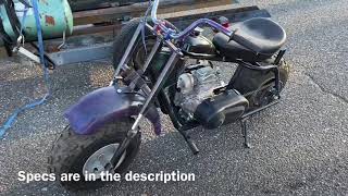 33 mph 5.5 hp OHC Honda mini bike