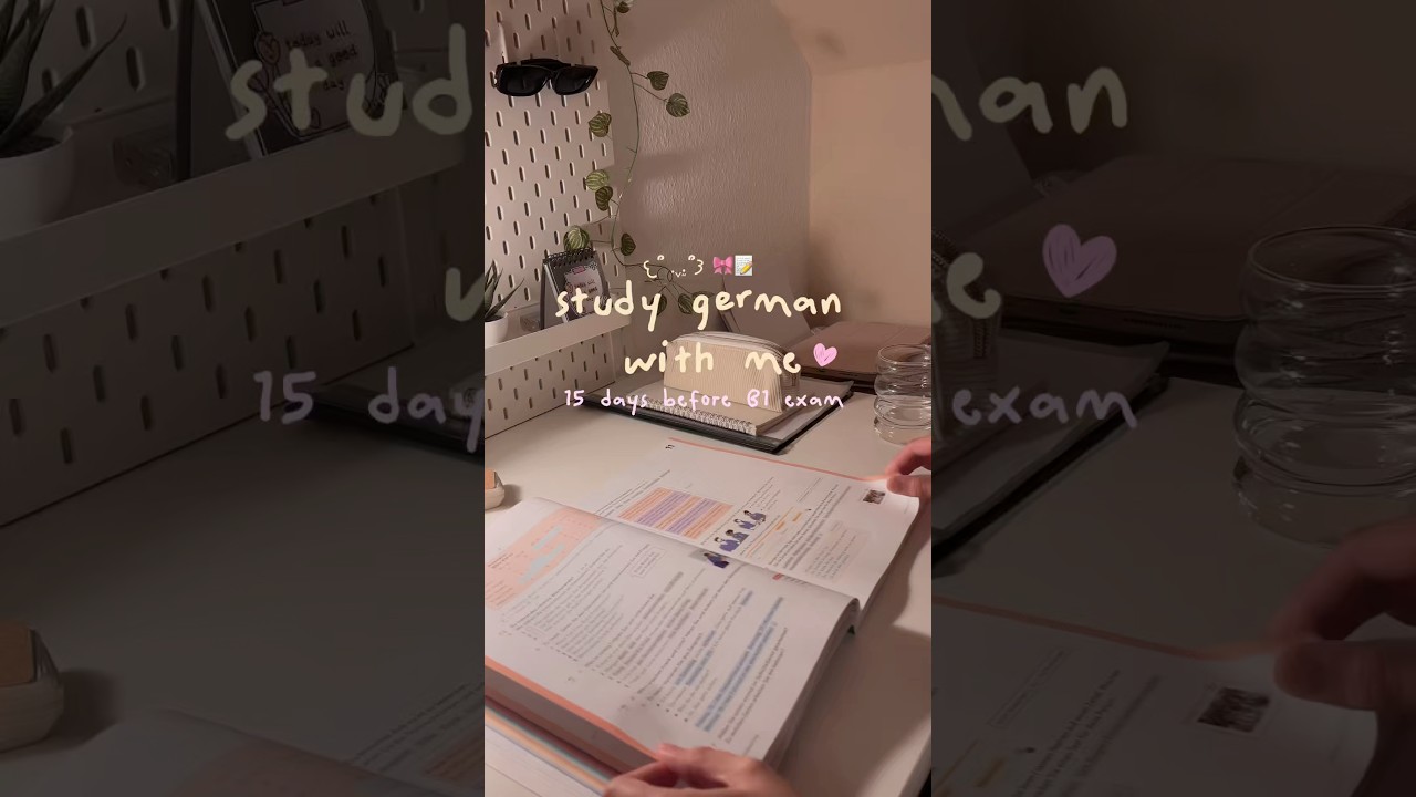 study german with me 📖🎀 | 15 days before B1 exam