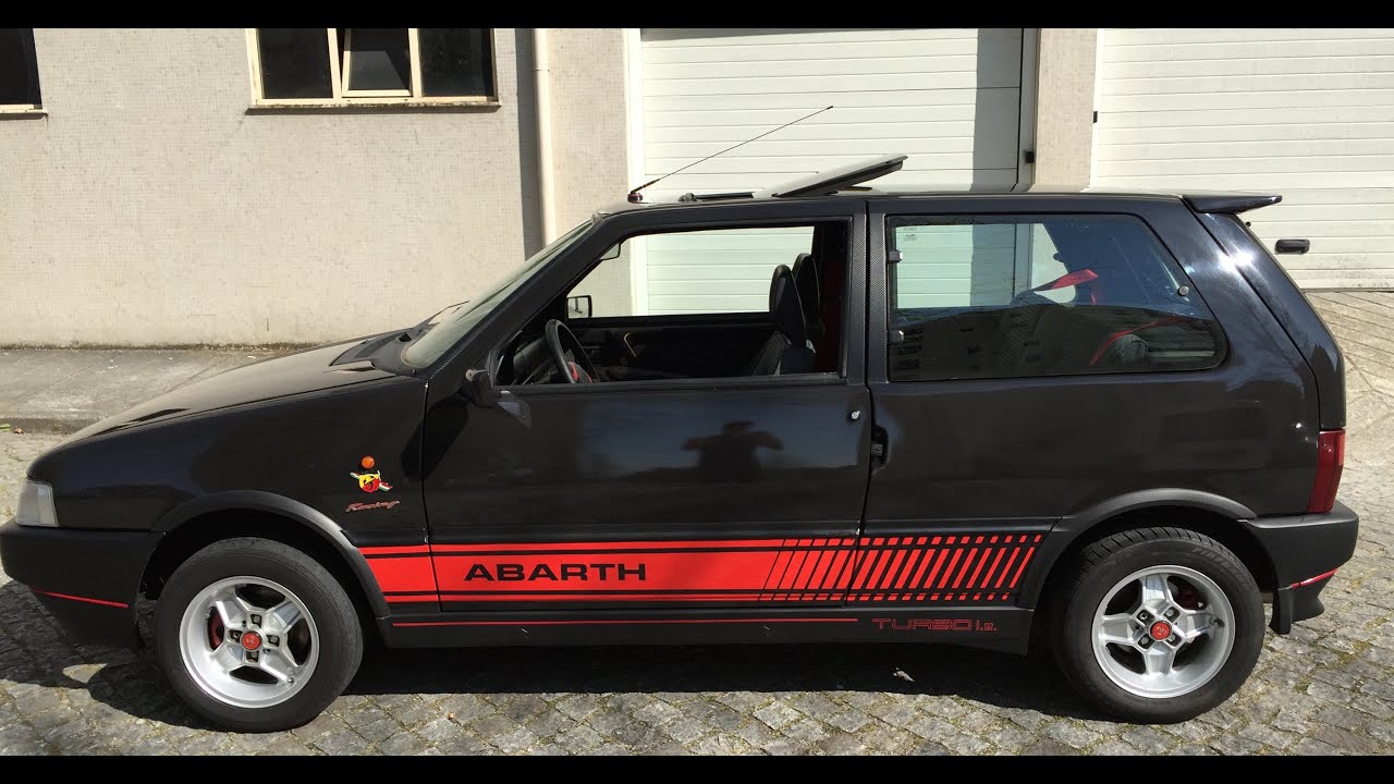 Fiat Uno Turbo i.e. with Abarth Stickers Porreca Go Pro19901372cc118cv. 