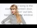 Our songtaylor swift lyricspictures