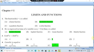 2nd year math Limits and Functions Important mcqs solved | Limit and functions mcqs | part 2