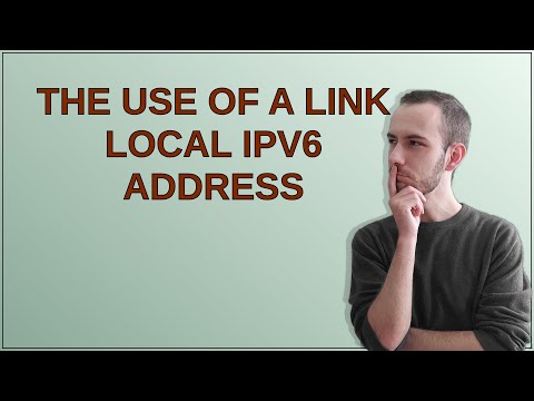 The use of a link local IPv6 address