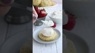 Classic KETO STRAWBERRY SHORTCAKE - tender low carb biscuits with whipped cream and ? ??
