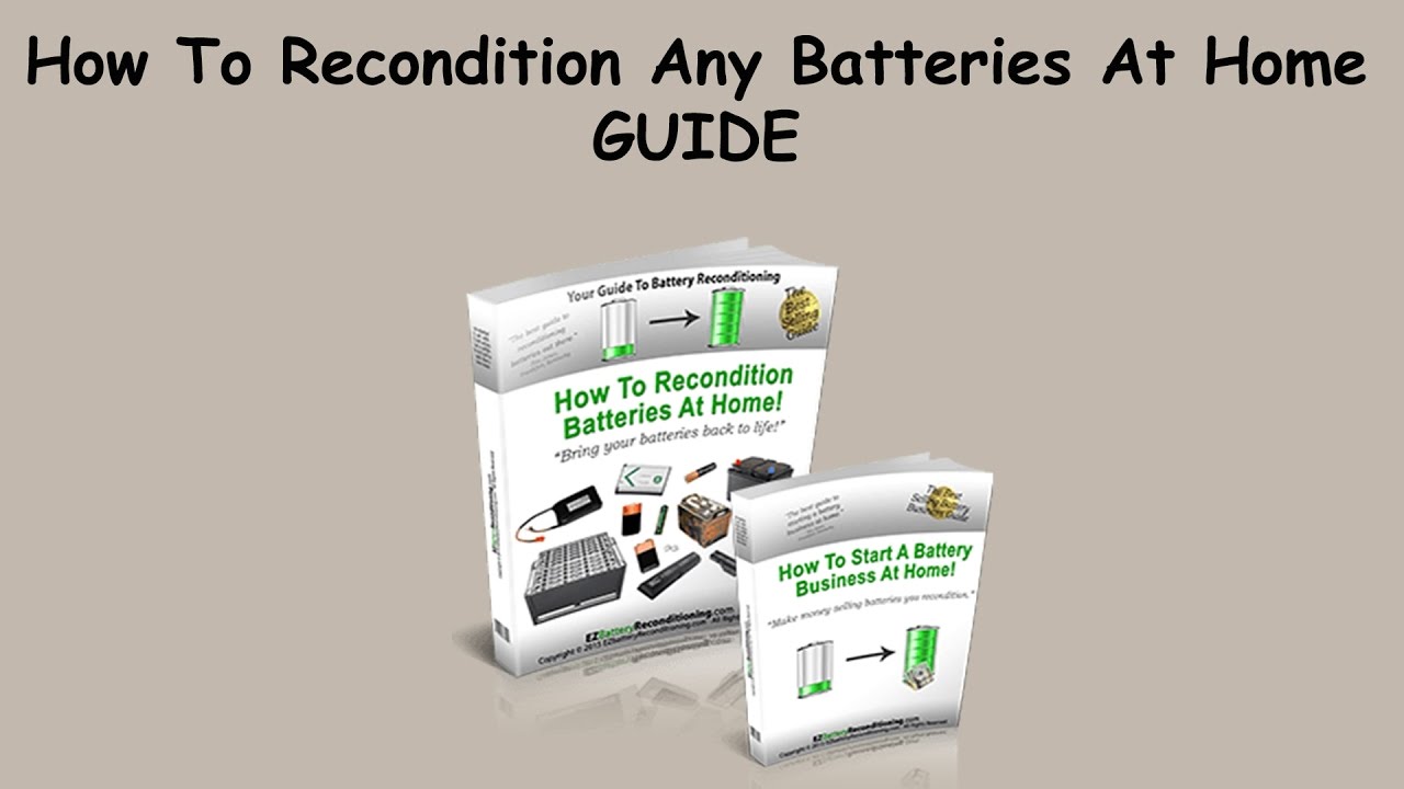 How to Restore a Dead Battery - Recondition Laptop Battery ...