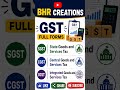 GST Full Forms Every Student Must Know 📚#GST #SGST #CGST #IGST #GSTFullForms #BHRCREATIONS