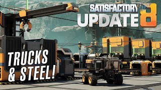 Our first Truck Station & Steel processing factory! - Satisfactory Update 8 - EP4 by Kederk Builds 1,264 views 6 months ago 53 minutes