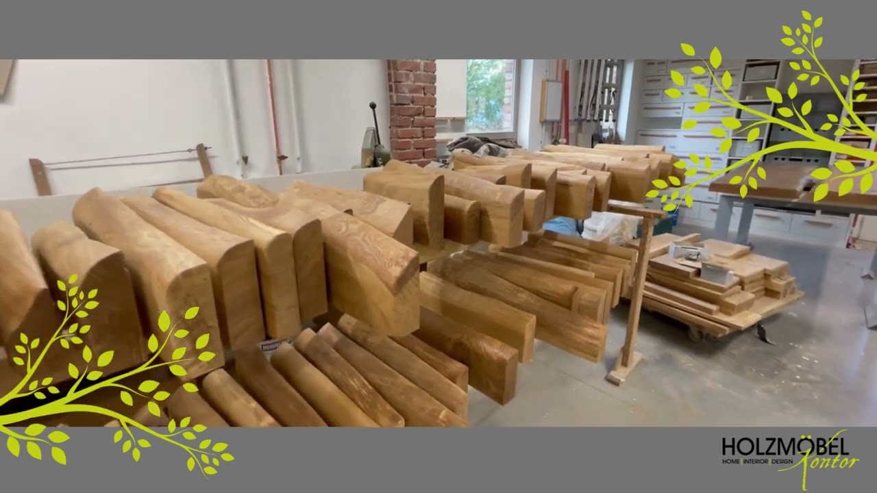 Holz Möbel Kontor - Wandregal Eiche massiv