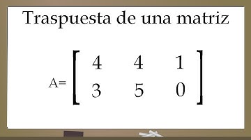 Traspuesta de una matriz | Prof. Manolo