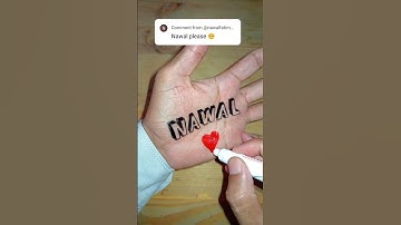 Nawal name 3d#shorts #viral #trending # #english  #love #reels #art #drawing #Irfan calligraphy