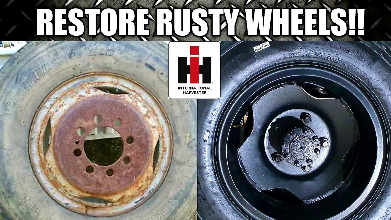 How to Restore Rusty Wheels  | International Harvester C1600 Vintage Truck Restoration