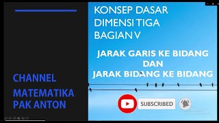 Pada video kali ini kita akan membahas konsep jarak antara garis dg
bidang serta antar bidang. semoga bermanfaat ya