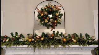 Valery Madelyn Pre Lit Christmas Garlands & Wreaths | Neutrals Gold, Copper, Brass screenshot 4