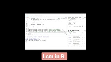 lcm in R programming language