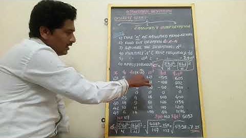 STATISTICS -23.C- Std Deviation calculation for discrete series (OM MADHAVA TUTORIAL
