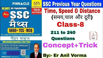 Class-8 Time,Speed & Distance chapter, Pinnacle math book solution(6th edition) SSC que. short trick