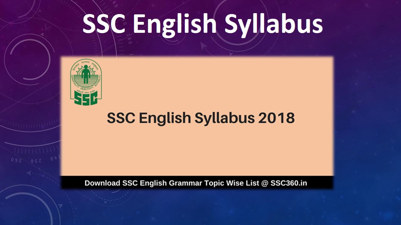 Ssc english syllabus 2018 available here candidates can collect ssc