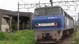 JR貨物　復帰２日目のEF200 ２号機が牽引する配6866ﾚ貨物列車（H29.6.6)