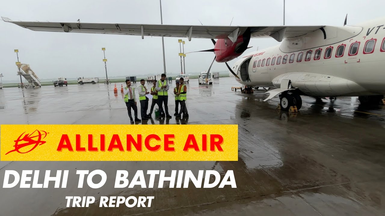 DELHI to BATHINDA II ALLIANCE AIR II 9I-637 II First time 🛩 Flying experience in ATR-42