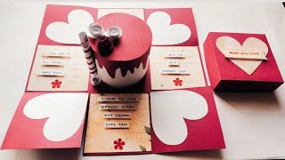 Cake Explosion Box | How to Make Explosion Box for Birthday #explosionbox #birthdaygift