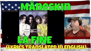 Måneskin - LA FINE (Lyrics translated in English) - REACTION - interesting little story there! Resimi