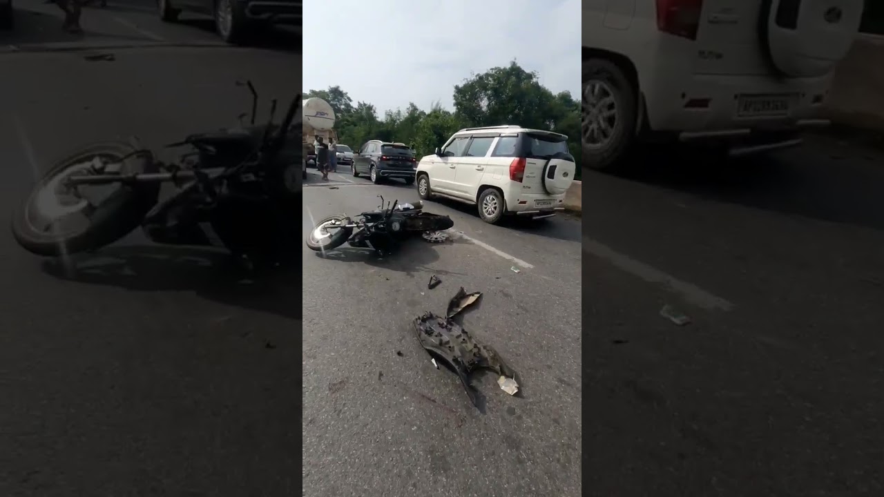 బైక్ vs కార్ యాక్సిడెంట్...🏍vs🚗