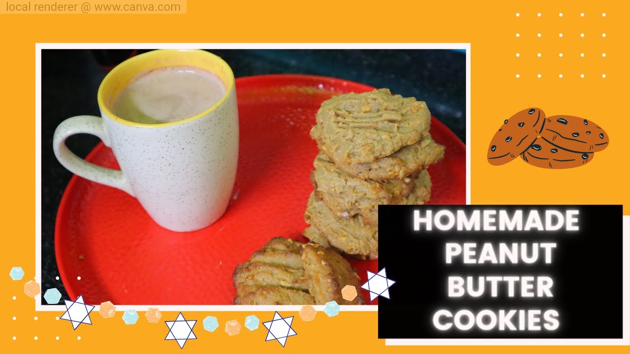 Homemade Crunchy Peanut Butter Cookies 2 Ingredients Only Crunchy Cookies Full of Energy