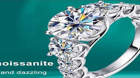 KNOBSPIN 8ct D Color All Moissanite Ring s925 Sliver Plated 18k White Gold Wedding Band Engagement R