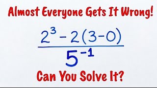 Very Tricky Math Challenge That 99% Get It Wrong ❌! Will You Get It Right ✅