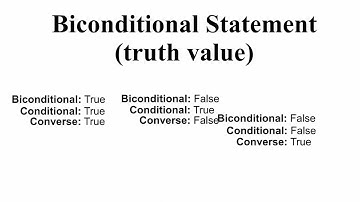 Biconditional statement? (truth value)