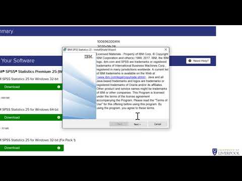 Installing SPSS at the University of Liverpool